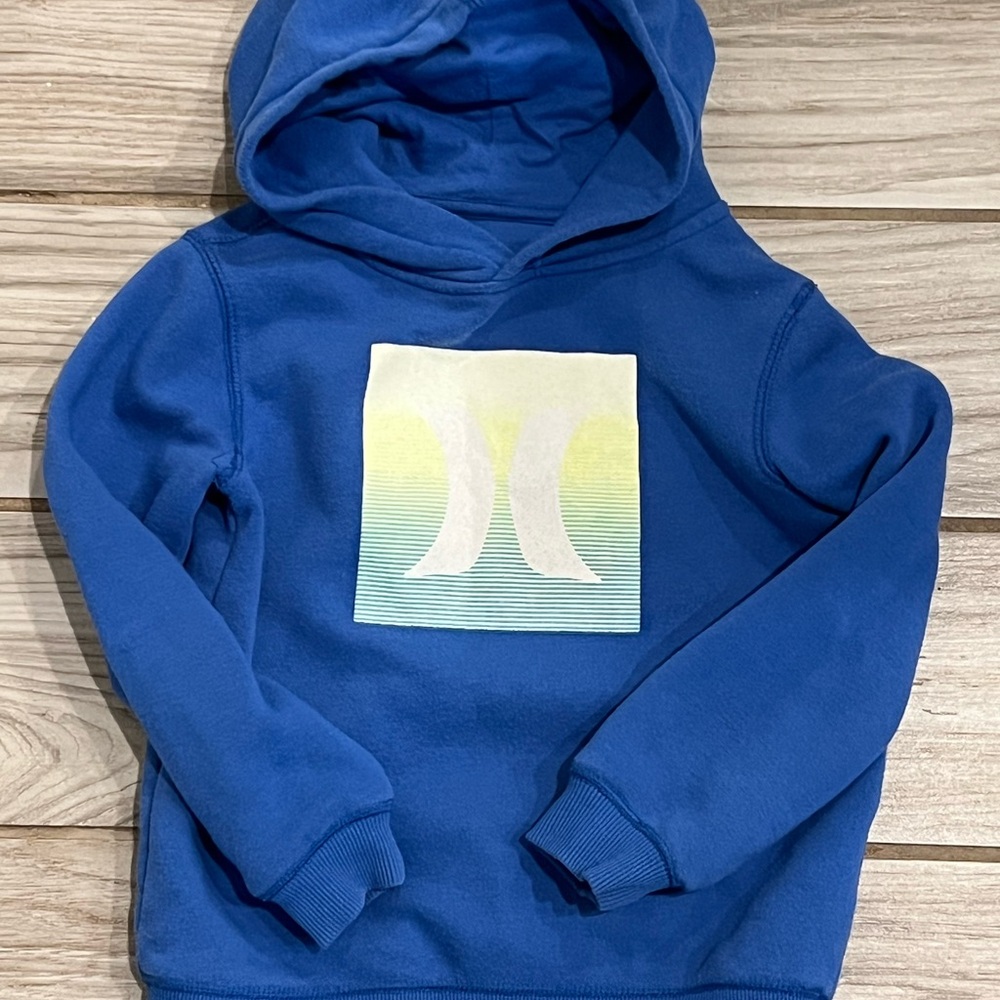 Hurley Blue Kids Hoodie with Graphic Design